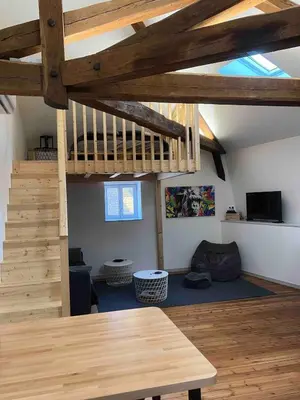 Télévision ou salle de divertissement dans l'établissement LOFT DU 3ème