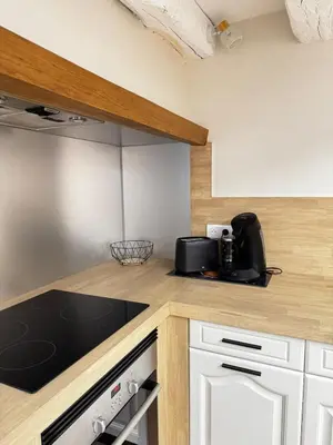 Cuisine ou kitchenette dans l'établissement Au pré des pierres