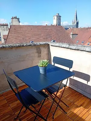 Balcon ou terrasse dans l'établissement Lemullier de Bressey - Hôtel particulier au coeur de Dijon