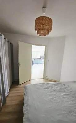 Un ou plusieurs lits dans un hébergement de l'établissement Cozy house in downtown Dole