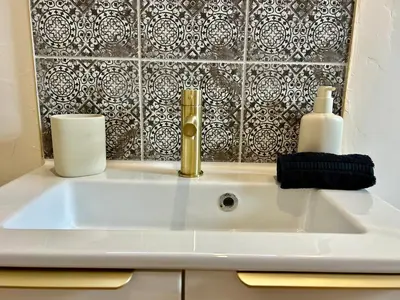 Salle de bains dans l'établissement Le petit Lemullier, hypercenter
