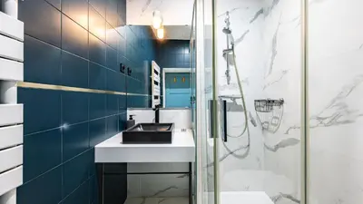 Salle de bains dans l'établissement Appart au coeur de Dijon