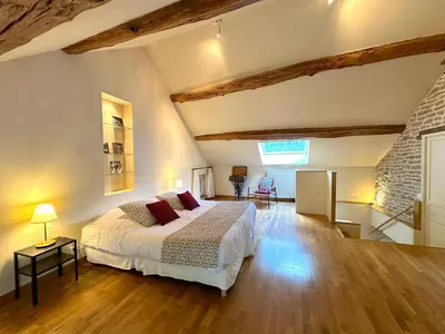 Un ou plusieurs lits dans un hébergement de l'établissement Clos de Fougères - Duplex Les Fleurières