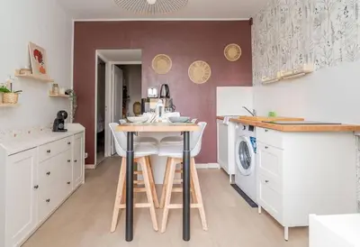 Cuisine ou kitchenette dans l'établissement Appartement proche gare