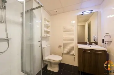 Salle de bains dans l'établissement Adonis Dijon Double apartment