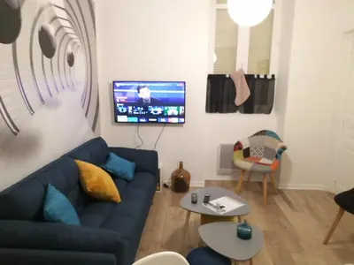 Coin salon dans l'établissement Appartement au cœur du centre ville 2 couchages