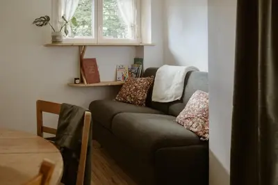 Coin salon dans l'établissement Gîte à la ferme - Animaux et séjour ressourçant