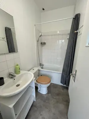 Salle de bains dans l'établissement Charmant appartement T2 Parc de la Verrerie Confort