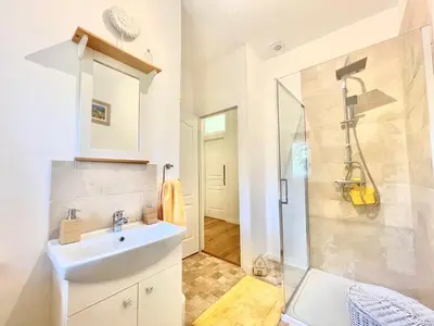 Salle de bains dans l'établissement Maison De L'Etang