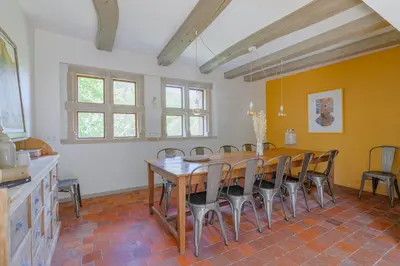 Plan de l'établissement Le Pressoir - Maison de campagne avec piscine chauffée pour 12 personnes