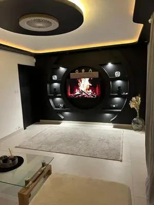 Coin salon dans l'établissement Au Clair de Lune Luxury and modernity