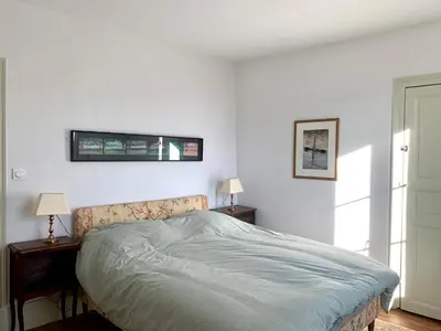 Un ou plusieurs lits dans un hébergement de l'établissement Maison au calme en Bourgogne - Jardin, Tennis & Vélo