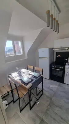 Cuisine ou kitchenette dans l'établissement De Manhattan à la savane