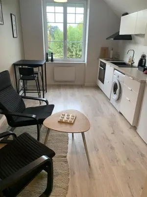 Cuisine ou kitchenette dans l'établissement Léon et Victor