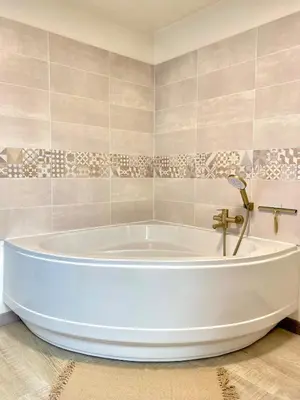 Salle de bains dans l'établissement L escapade dorée