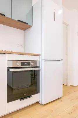 Cuisine ou kitchenette dans l'établissement Villa au coeur de Mézériat