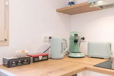 Cuisine ou kitchenette dans l'établissement Villa au coeur de Mézériat