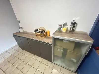 Cuisine ou kitchenette dans l'établissement Chambre au calme parc de la colombière