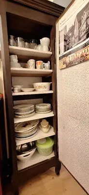 Cuisine ou kitchenette dans l'établissement Joli studio rénové, calme, centre ville, parking