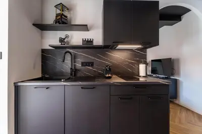 Cuisine ou kitchenette dans l'établissement Saga - Cinema Room