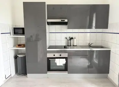 Cuisine ou kitchenette dans l'établissement Spacieux appartement - 5min du centre ville