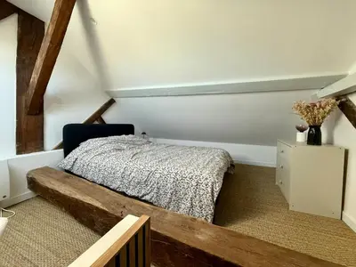 Un ou plusieurs lits dans un hébergement de l'établissement Perfect pied-à-terre in Dijon