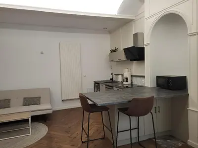 Cuisine ou kitchenette dans l'établissement Le cocon particulier