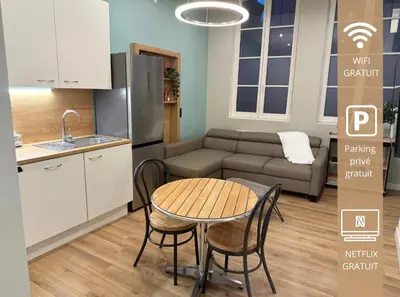 Cuisine ou kitchenette dans l'établissement La Chouette