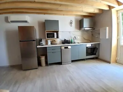 Cuisine ou kitchenette dans l'établissement A l'Orée des Champs