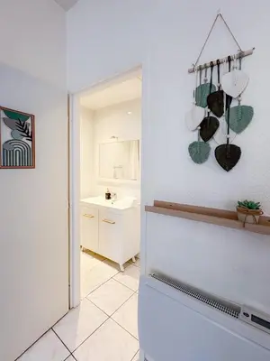 Cuisine ou kitchenette dans l'établissement Cozy studio