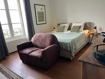 Un ou plusieurs lits dans un hébergement de l'établissement Domaine les Darbonnets - Chambres et Table d'hôtes