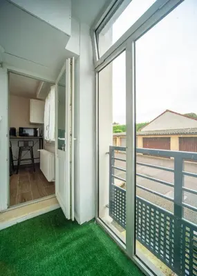 Balcon ou terrasse dans l'établissement le be good