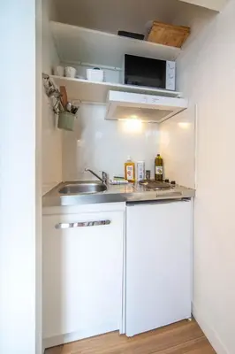 Cuisine ou kitchenette dans l'établissement Boucicaut Yellow Studio