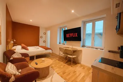 Télévision ou salle de divertissement dans l'établissement Le Bali Mâconnais Cozy - Station - 2 people