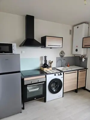 Cuisine ou kitchenette dans l'établissement Appartement T2