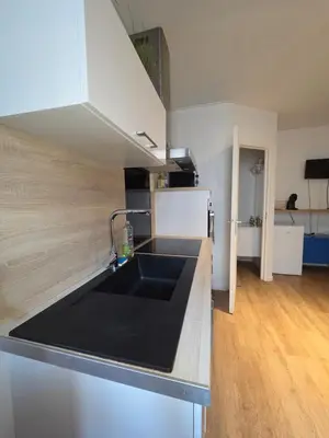 Cuisine ou kitchenette dans l'établissement Studio proche gare et cité gastronomique