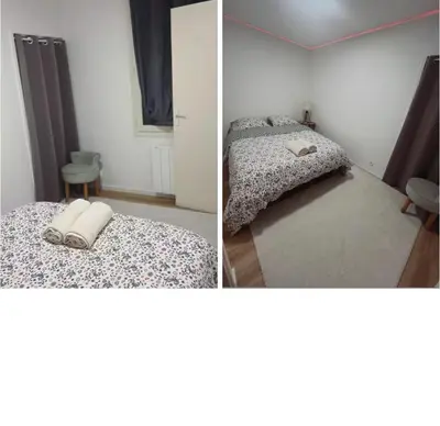 Un ou plusieurs lits dans un hébergement de l'établissement Charming apartment