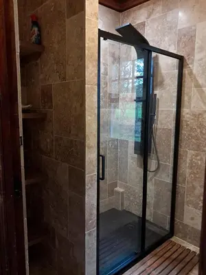 Salle de bains dans l'établissement Le rêve au fil de l'eau