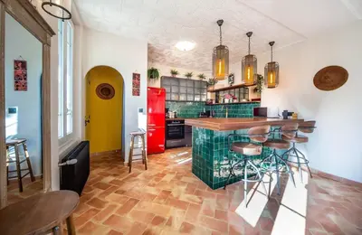 Cuisine ou kitchenette dans l'établissement Chalon Hacienda