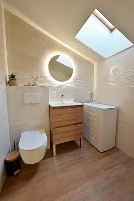 Salle de bains dans l'établissement Élégant studio à Tournus - logement moderne et bien situé - ROGER
