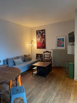 Coin salon dans l'établissement Appartement bucolique - Cœur historique Dijon