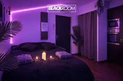Un ou plusieurs lits dans un hébergement de l'établissement L Extase Mâconnaise by BlackRoom 2 People - Gare