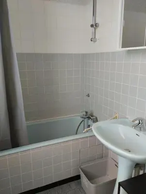 Salle de bains dans l'établissement appartement avec terrasse et jardin
