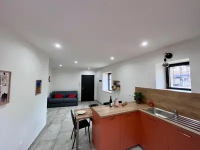 Coin salon dans l'établissement La Longère - T2 confortable avec parking