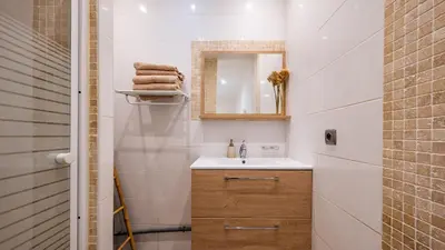Salle de bains dans l'établissement Boheme Appart Cosy Centre Dijon