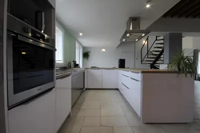 Cuisine ou kitchenette dans l'établissement Gîte les Charmilles