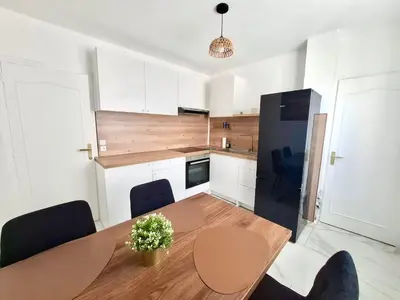 Cuisine ou kitchenette dans l'établissement La chaleureuse