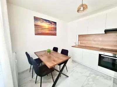 Cuisine ou kitchenette dans l'établissement La chaleureuse