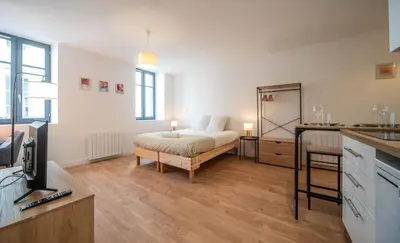 Cuisine ou kitchenette dans l'établissement Le Saint-Georges 2