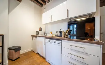 Cuisine ou kitchenette dans l'établissement Le Saint-Georges 3